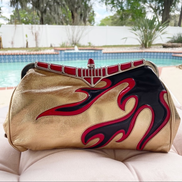 Prada Handbags - Prada Runway 2012 Flames Car Fender Clutch Bag w/Dust Bag